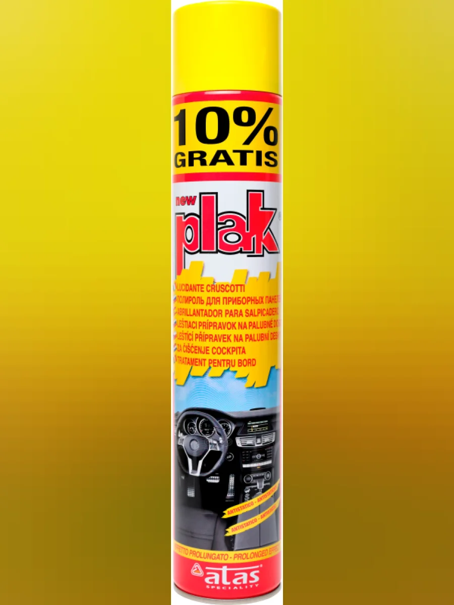 Полироль Пластика И Панели Plak Антистатик Ананас (750Мл) Аэрозоль PLAK арт. 1417  в Керчи Республика Крым