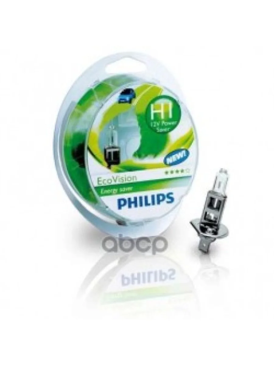 Лампа Галогеновая H1 12V  55W Philips Long Live Eco Vision P14.5s (2 Шт.) Philips арт. 12258LLECOS2*  в Керчи Республика Крым