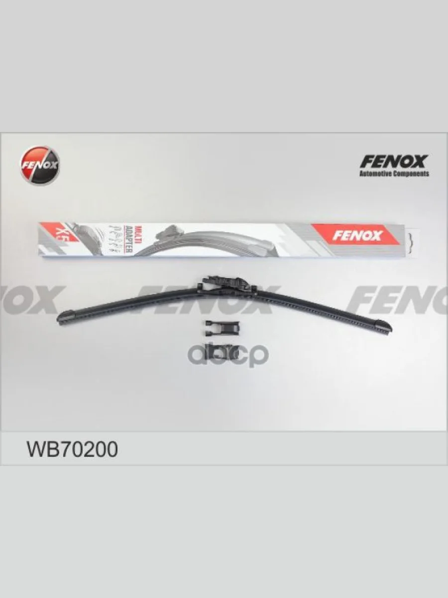 Щетка Стеклоочистителя 700Мм28 Бескаркасная Fenox + 5 Адаптеров (1Шт.) (Wb70200) FENOX арт. WB70200  в Воронеже Воронежской области