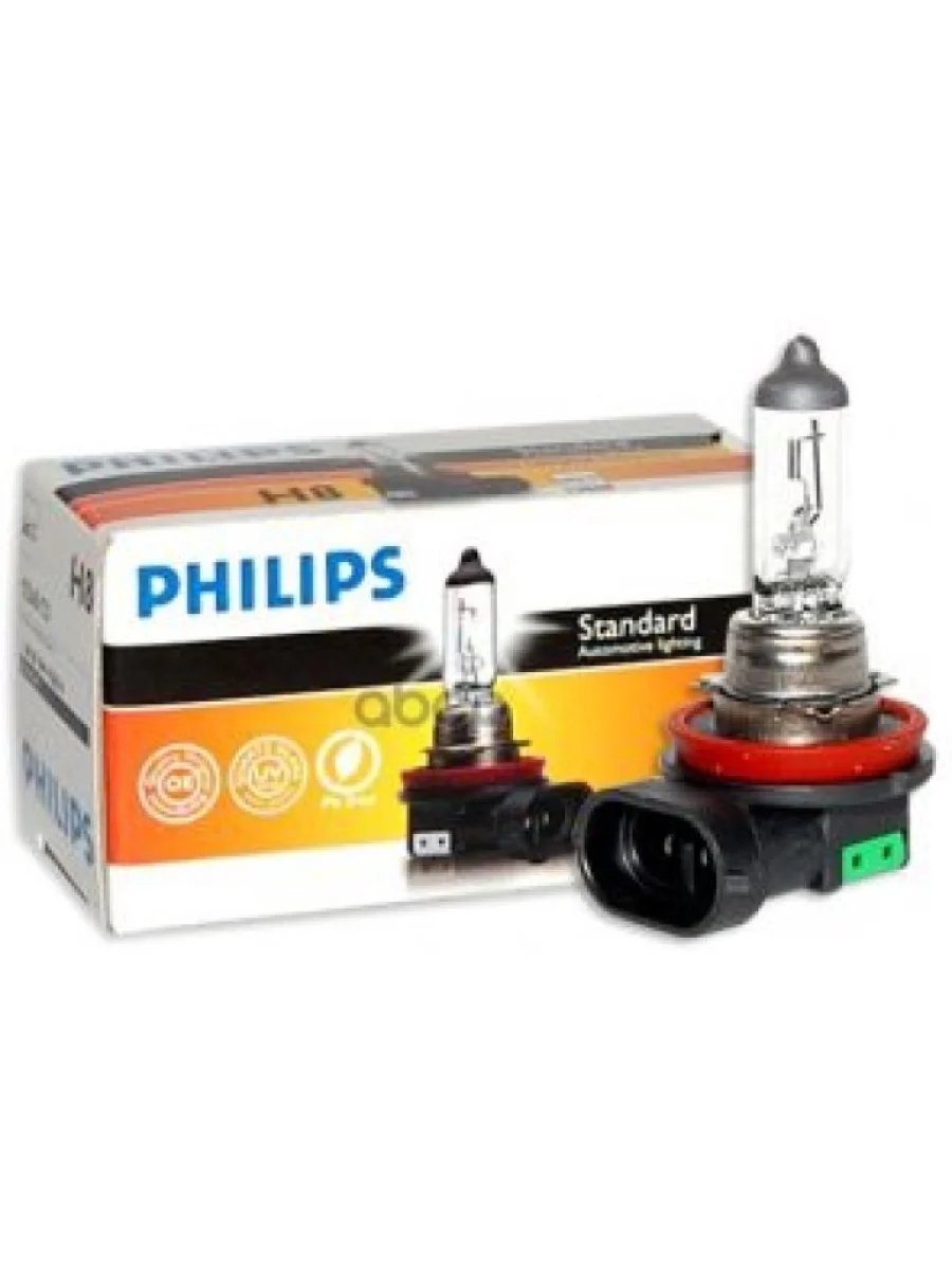 Лампа Галогеновая H8 12V  35W Philips Vision + 30% Pgj19-1 Original (12360C1) Philips арт. 12360C1  в Керчи Республика Крым