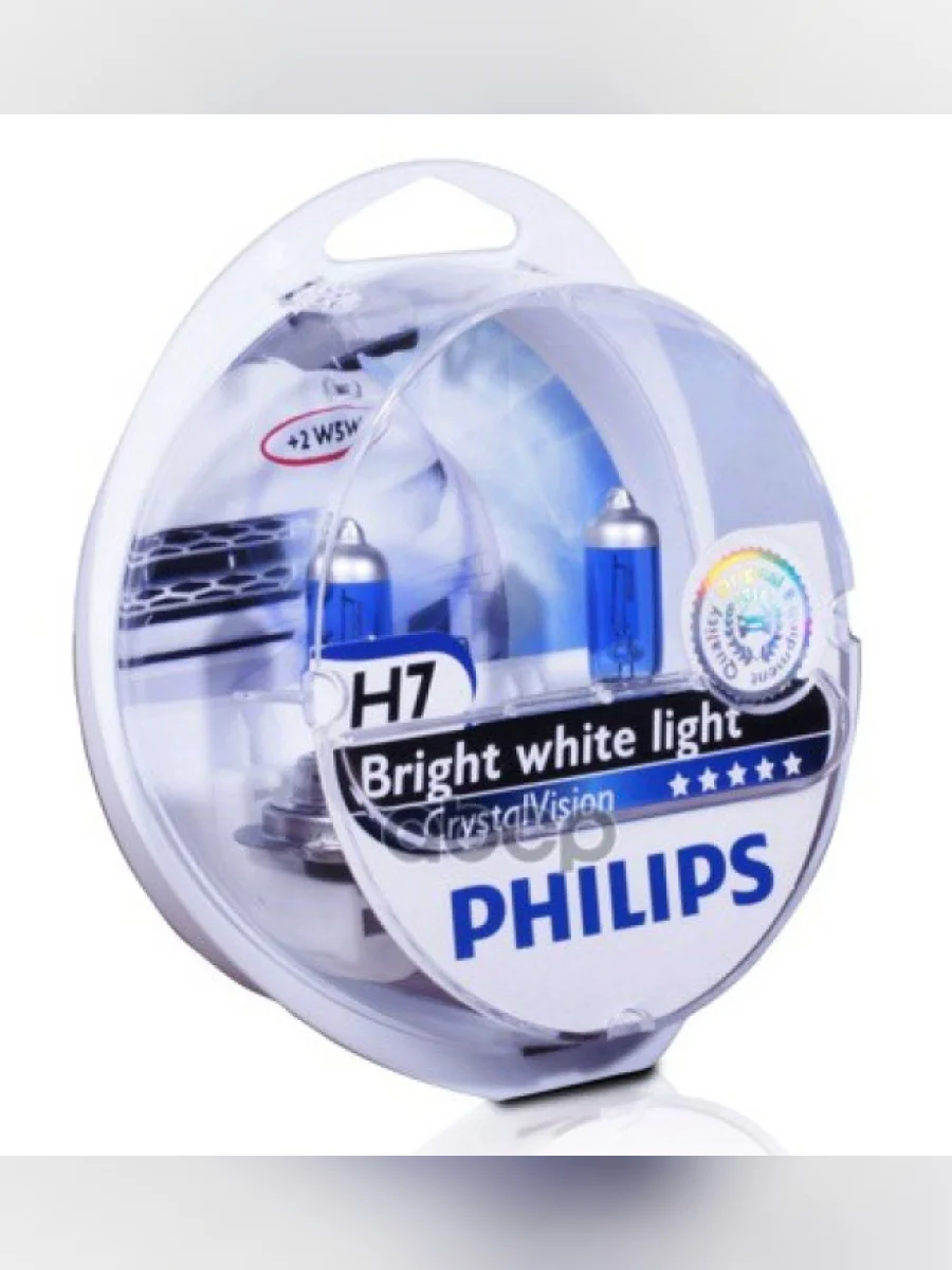 Лампа Галогеновая H7 12V  55W Philips Crystal Vision Px26d 4300K+W5w (К-Т 4 Шт) Original (12972Cvsm) Philips арт. 12972CVSM*  в Перми Пермском крае