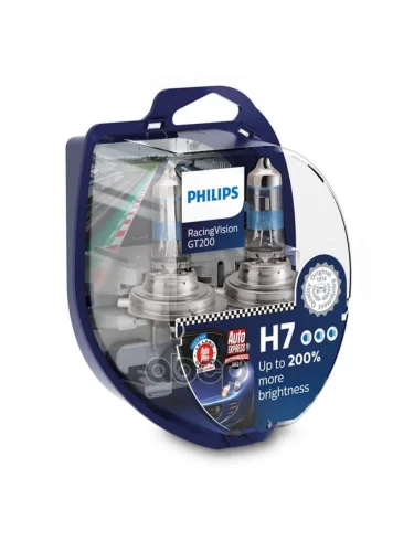 Лампа Галогеновая H7 12V  55W Philips Rasing Vision Gt 200 +200% Px26d (2 Шт. В Короб.) (12972Rgts2* Philips арт. 12972RGTS2*