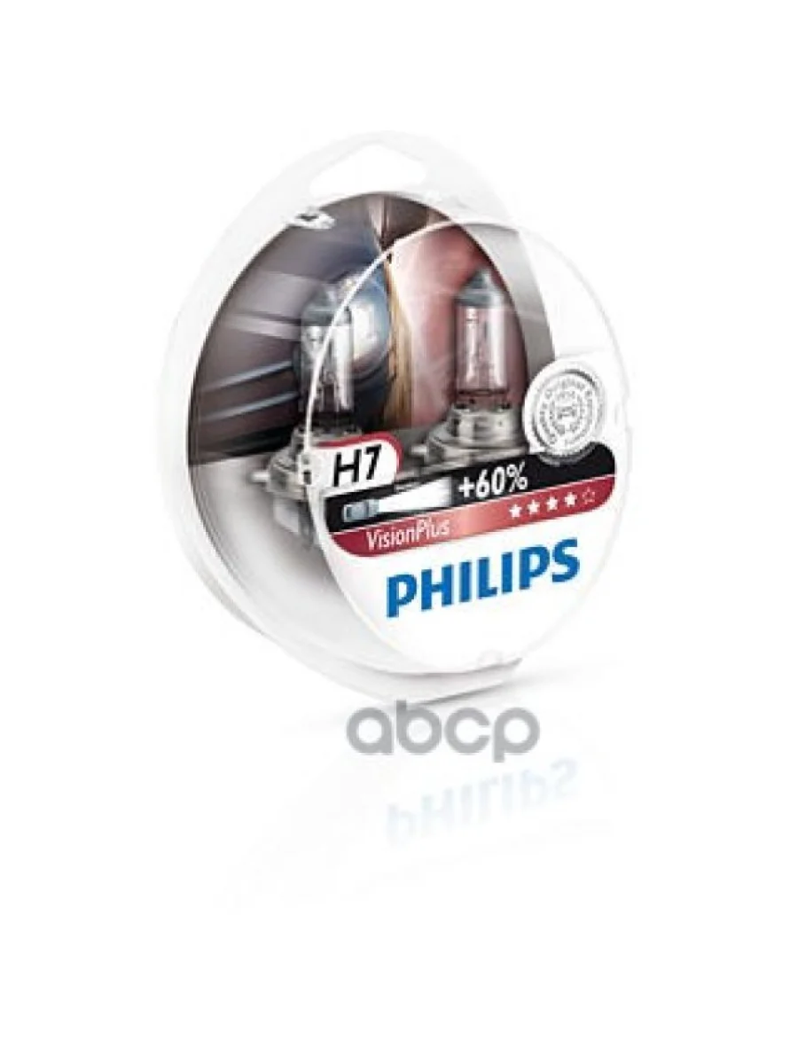 Лампа Галогеновая H7 12V  55W Philips Vision Plus +60%  Px26d (2 Шт.) Philips арт. 12972VPS2*  в Керчи Республика Крым