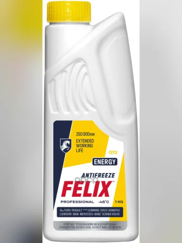 Антифриз Felix Energy G12+ Тосол-Синтез (1Кг) -45*С (Желтый) (430206026) Felix арт. 430206026