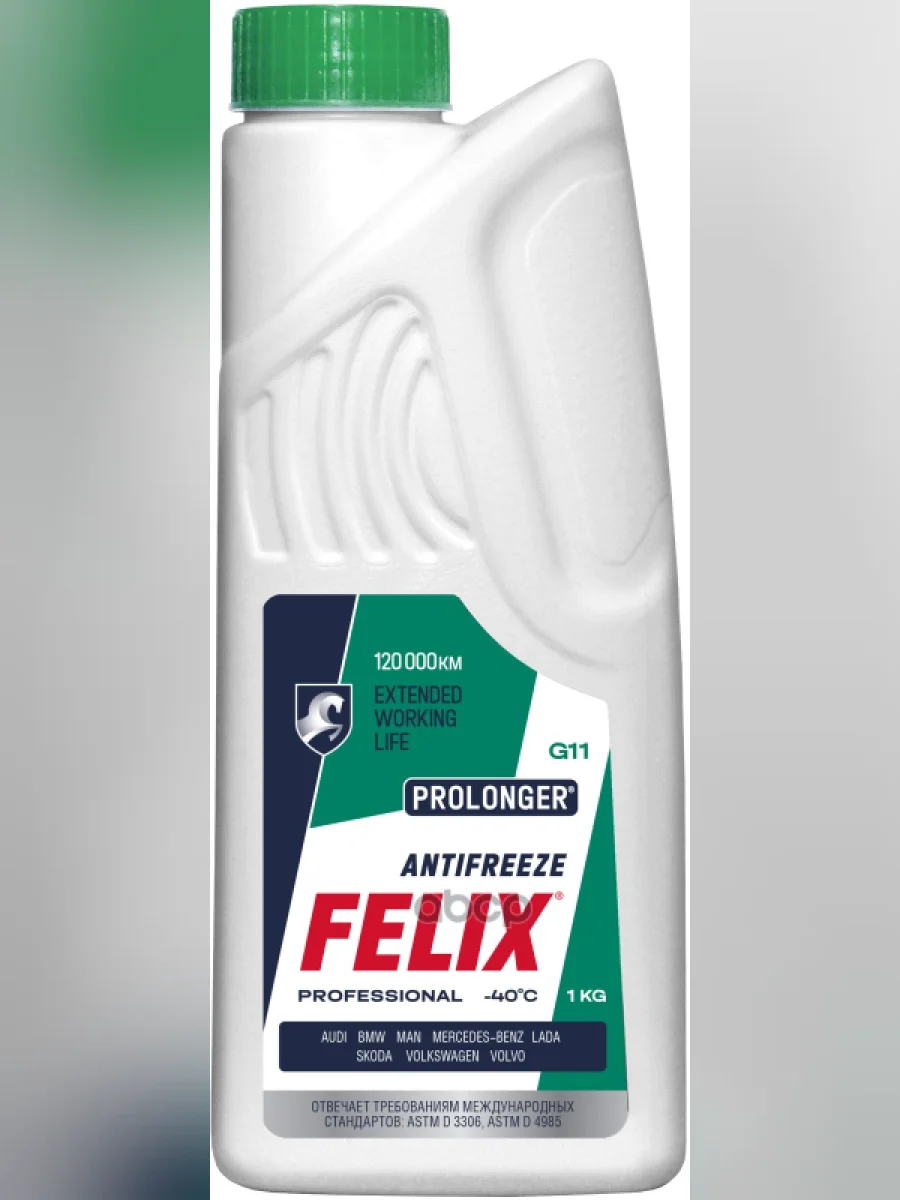 Антифриз Felix Prolonger G11 Тосол-Синтез ( 1Кг) -40*С (Зеленый) (430206030) Felix арт. 430206030  с доставкой в г. Пермь