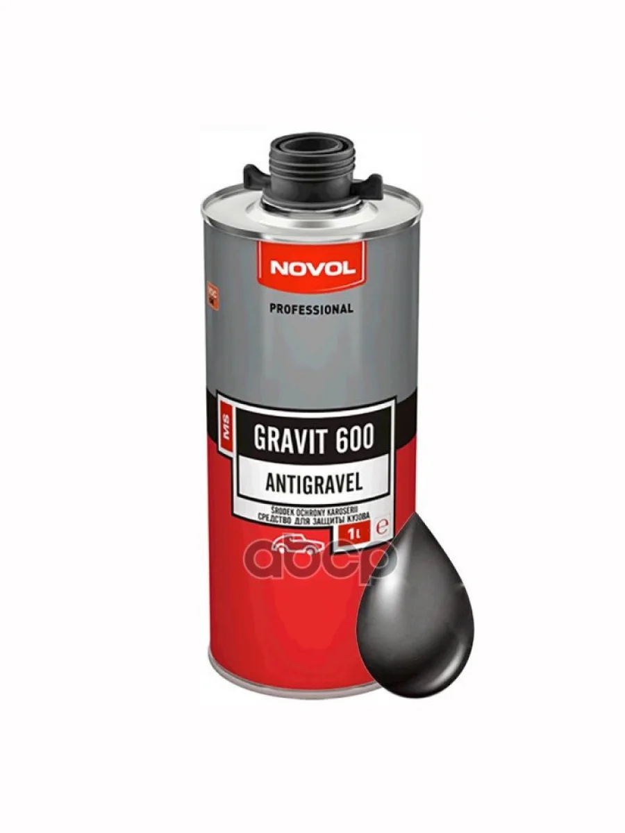 Мастика-Антигравий Novol 600 Ms Gravit Черный (1Л) Евробалон (Ms Gravit 600) Novol арт. 37841  в Керчи Республика Крым