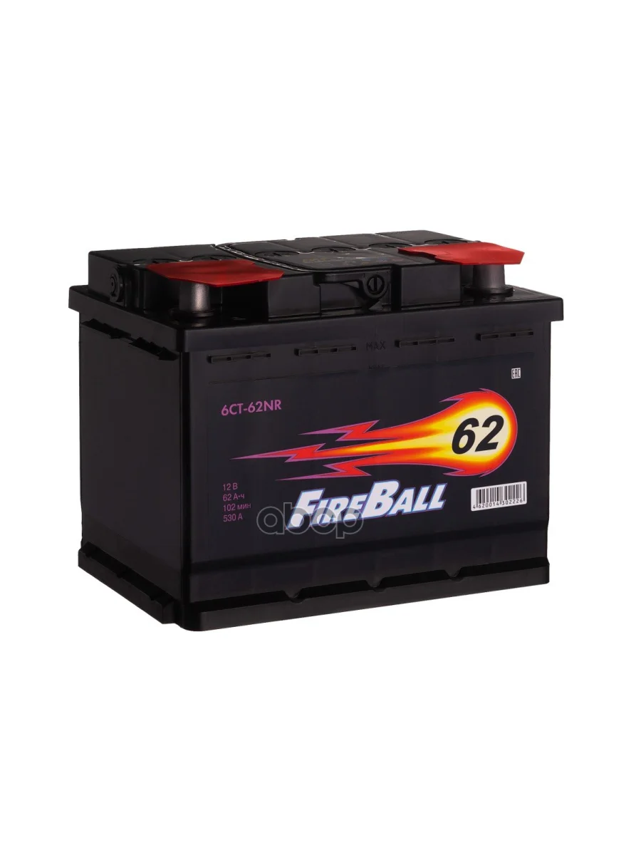 Аккумулятор  62 Fire Ball Обратная Полярность FireBall арт. 562 108 020  в Самаре Самарской области