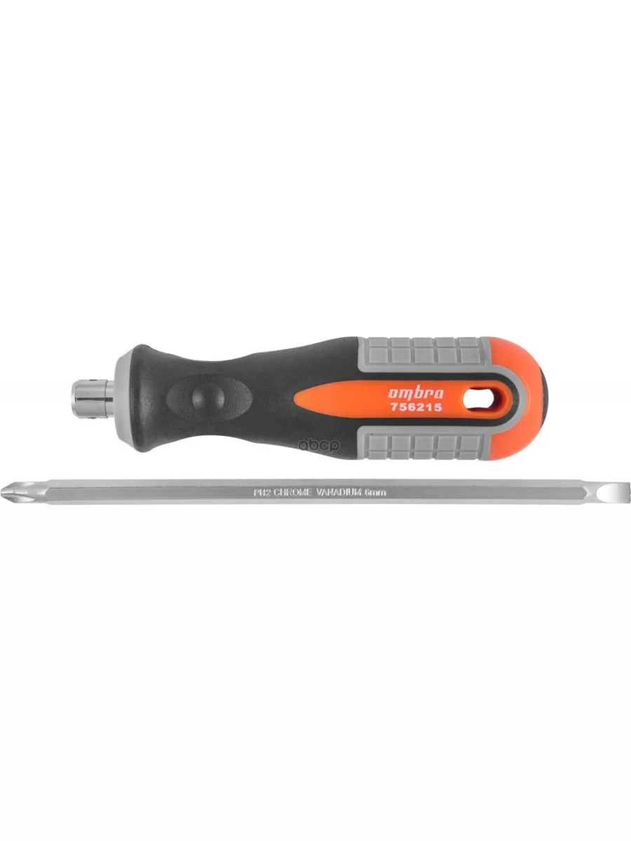 Отвертка Комбинированная Ph2-Sl6 150 Мм Ombra Серия Round Grip (756215) OMBRA арт. 756215  в Керчи Республика Крым