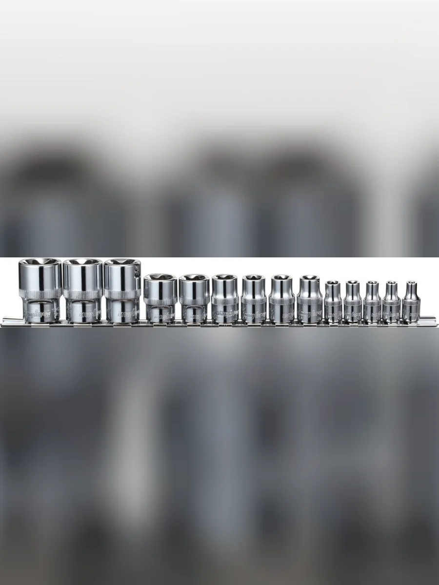 Набор Головок Torx 12, 14, 38 (14 Предм. E4-E24) Ombra Рельс (910614) OMBRA арт. 910614  в Керчи Республика Крым