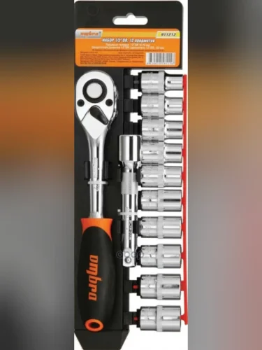 Набор Головок 12 12 Предметов 6-Гранных (10-19 Мм) Трещотка+Удлиннитель Ombra (911212) OMBRA арт. 911212