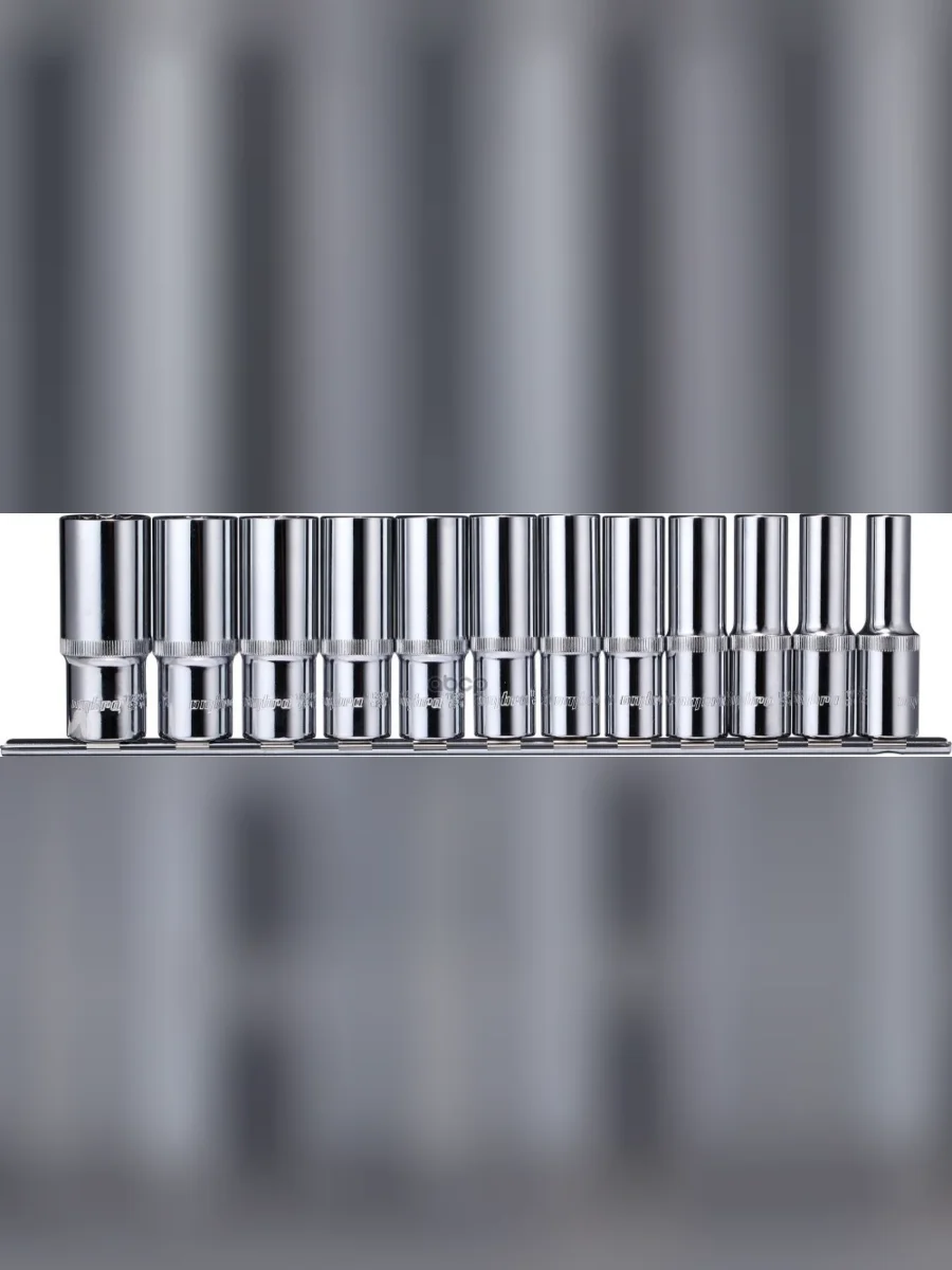 Набор Головок 12 12 Предметов 12-Гранных (10-24 Мм Высокие) На Держателе Рельс Ombra (912212) OMBRA арт. 912212  в Керчи Республика Крым