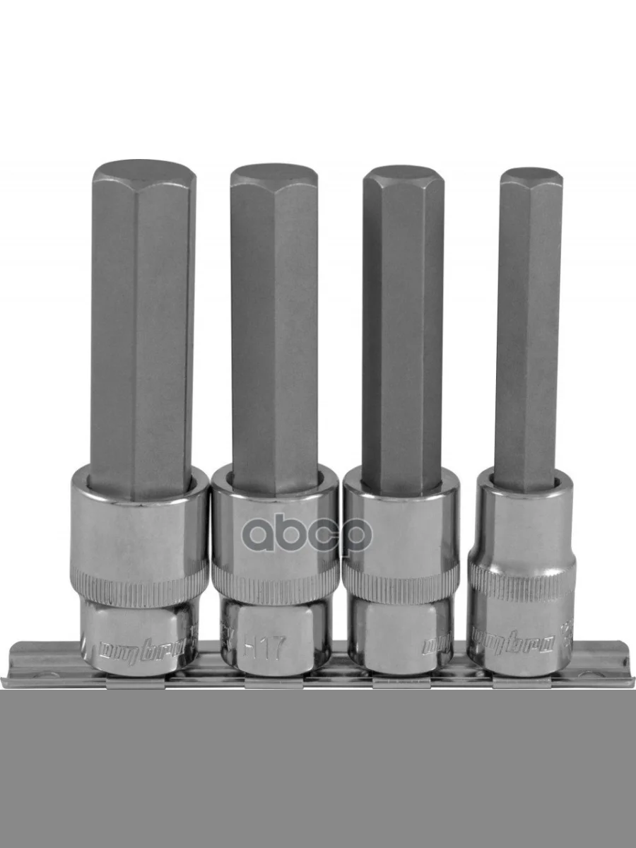 Набор Головок 12 Со Вставками Hex (Шестигр. 8Мм, Длина 100Мм) 4 Предмета Ombra (921204) OMBRA арт. 921204  в Керчи Республика Крым