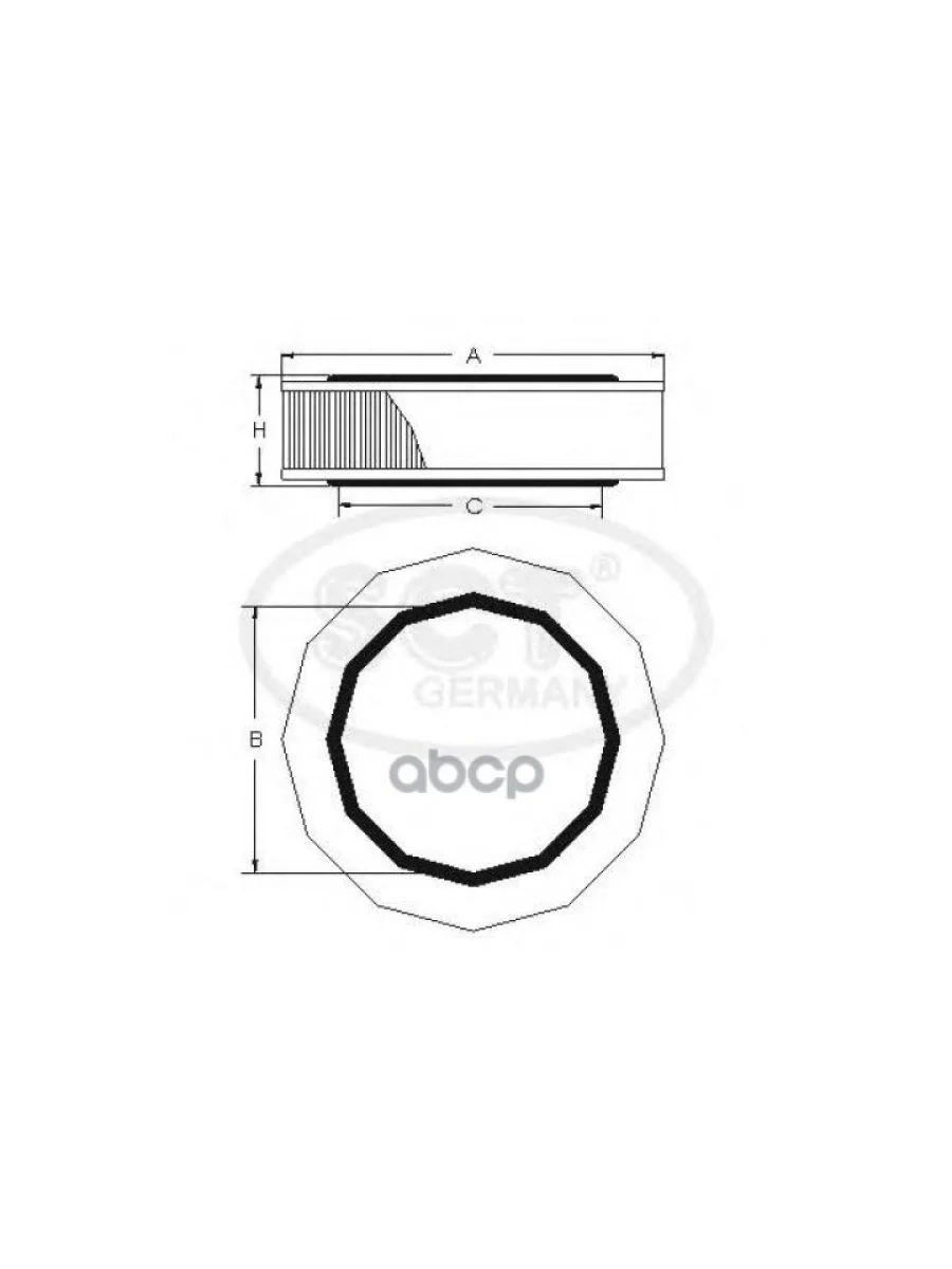 Фильтр Воздушный Для АМ Газ 3102, 3302 Дв.402, Паз, Уаз (Карб.) Sct (3102-1109013) SCT арт. SB 2050  в Керчи Республика Крым