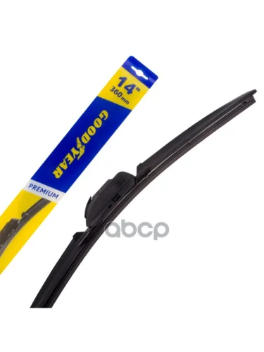 Щетка Стеклоочистителя 360 Мм14 Бескаркасная Goodyear Premium (1 Шт.) 8 Адаптеров GOODYEAR арт. GY000434