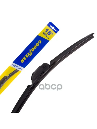 Щетка Стеклоочистителя 450 Мм18 Бескаркасная Goodyear Premium (1 Шт.) 8 Адаптеров GOODYEAR арт. GY000438