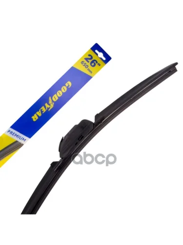 Щетка Стеклоочистителя 650 Мм26 Бескаркасная Goodyear Premium (1 Шт.) 8 Адаптеров GOODYEAR арт. GY000446