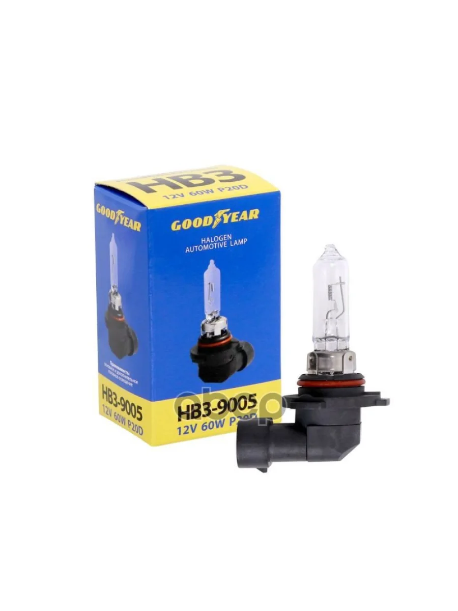 Лампа Галогеновая Hb3 12V  60W Goodyear Р20d (Gy010030) GOODYEAR арт. GY010030  в Перми Пермском крае