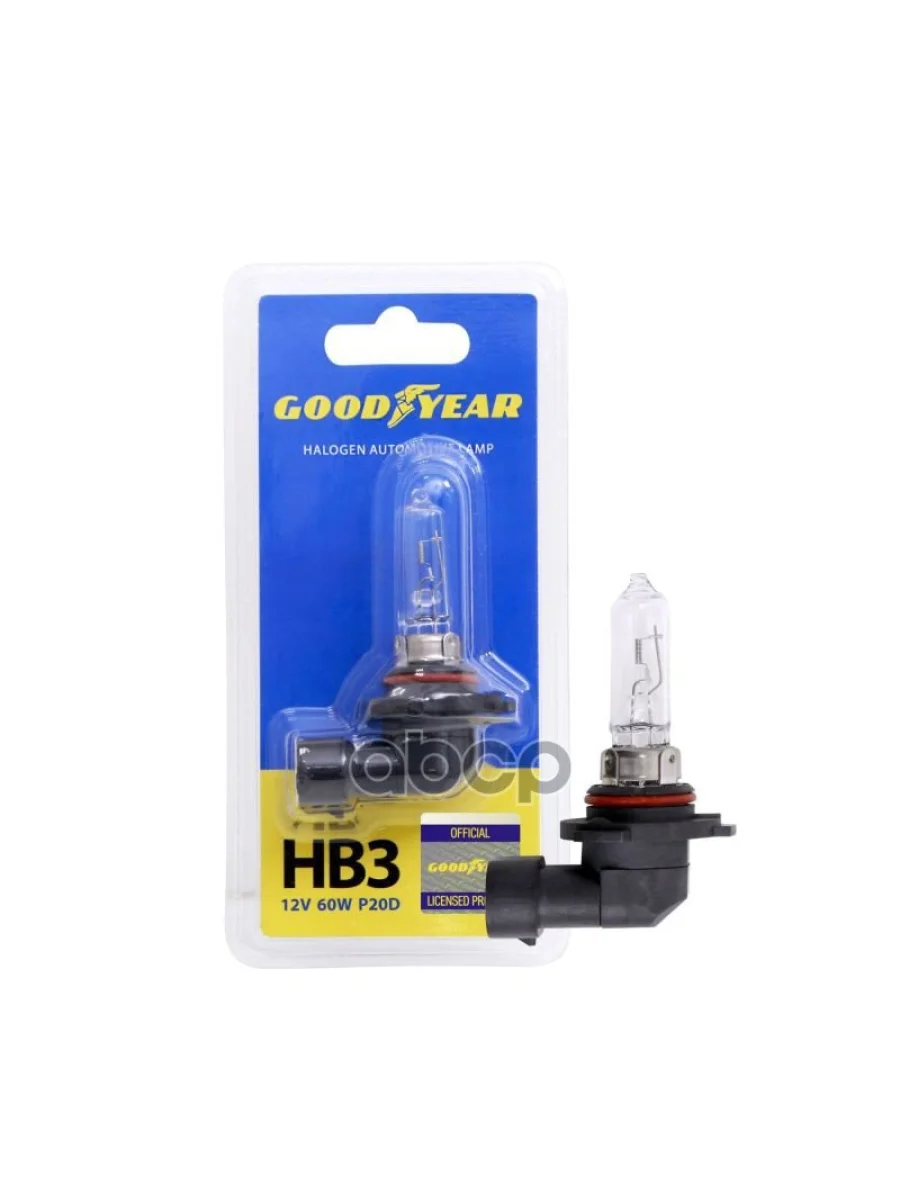 Лампа Галогеновая Hb3 12V  60W Goodyear Р20d (Блистер) (Gy010031) GOODYEAR арт. GY010031  в Керчи Республика Крым
