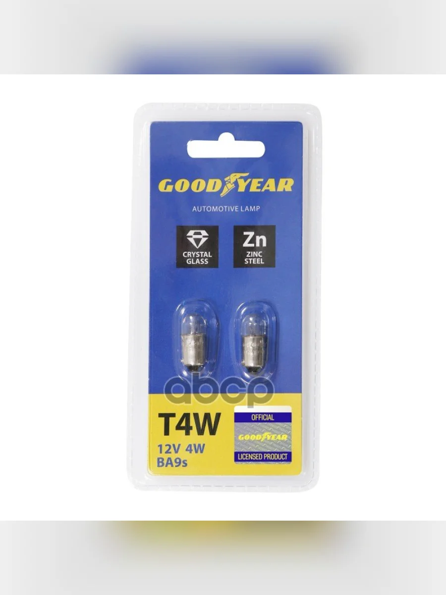 Лампа 12 V  4 W Goodyear (Габариты) Ba9s (Блистер 2Шт) (Gy012203) GOODYEAR арт. GY012203  в Керчи Республика Крым