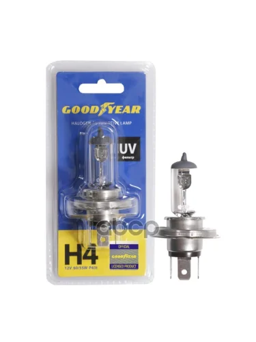 Лампа Галогеновая H4 12V  6055W Goodyear  P43t (Блистер) (Gy014121) GOODYEAR арт. GY014121