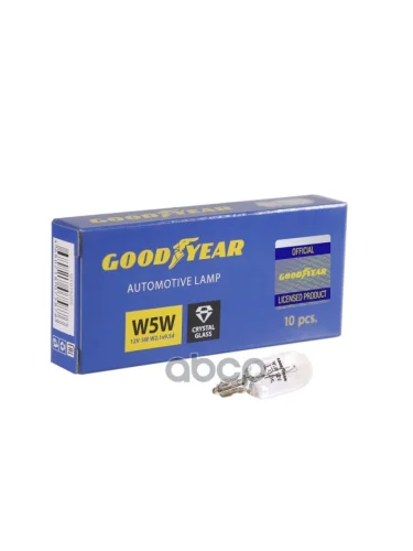 Лампа 12 V  5 W Goodyear (Габариты) Без Цоколя W2.1x9.5d (Коробка 10Шт) (Gy015205) GOODYEAR арт. GY015205