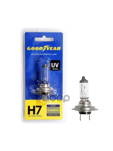 Лампа Галогеновая H7 12V  55W Goodyear Px26d (Блистер) (Gy017121) GOODYEAR арт. GY017121