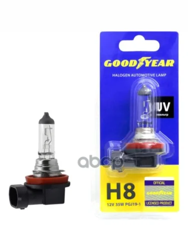 Лампа Галогеновая H8 12V  35W Goodyear Pgj19-1 (Блистер) (Gy018121) GOODYEAR арт. GY018121