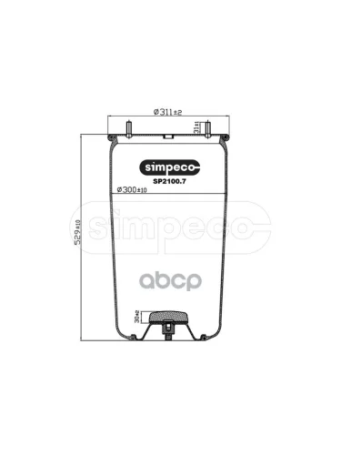 ППодушка 881Mb Bpw (Без Стакана) SIMPECO арт. SP21007010