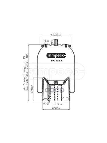 ППодушка Schmitz С Пластиковым Стак. SIMPECO арт. SP21025013