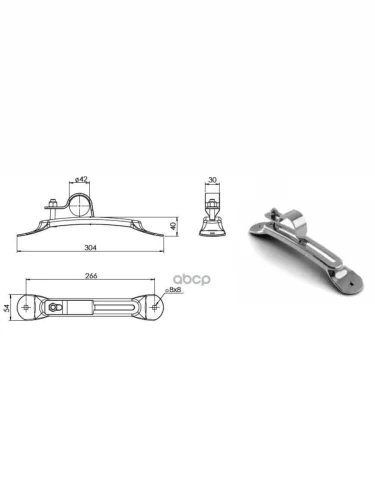 Кронштейн Крепления Крыла Регул. Vr42 Zn Оцинкованный OREX арт. OR845016