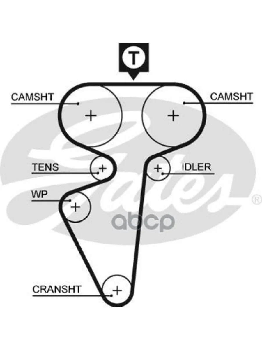 Ремень Грм Ваз 2110-12 (16 Клап.) Gates (5539) Gates арт. 5539  в Керчи Республика Крым