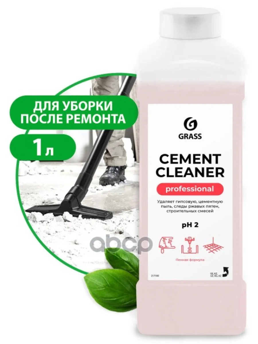 Средство Для Чистки После Ремонта Grass Cement Cleaner Professional (1 Л) Кислотное (217100) GraSS арт. 217100  в Керчи Республика Крым