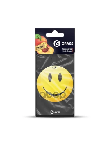 Ароматизатор Подвесной Картон Grass Смайл Персик (St-0398) GraSS арт. ST-0398