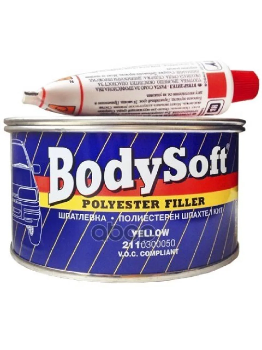Шпатлевка Body 211 Soft Светло-Желтая (0,38 Кг) Универсальная (2110300050) HB BODY арт. 2110300050  в Перми Пермском крае