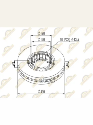Диск Тормозной 430*45*170.5190*48 SONDER арт. 160050070