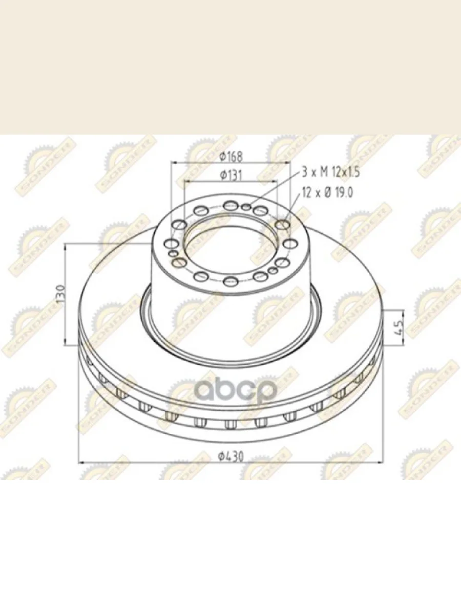 Диск Тормозной Saf Skrb 9022 432131Х45130 SONDER арт. 160050074  в Перми Пермском крае