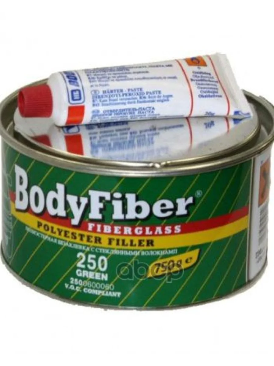 Шпатлевка Body Fiber Со Стекловолокном Зеленая (0,75 Кг) (2500600060) HB BODY арт. 2500600060  в Перми Пермском крае