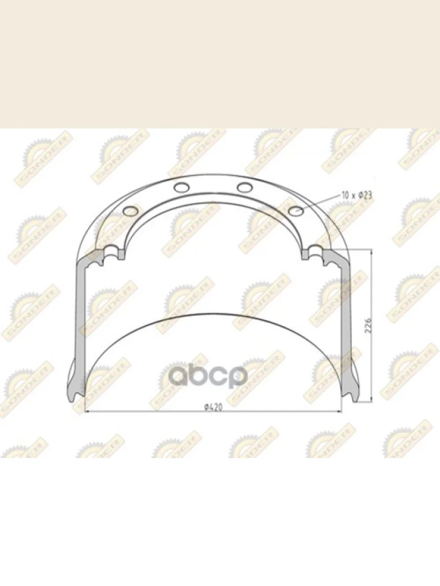Барабан Тормозной 420*184(180)*228 Eco SONDER арт. 160050110  в Керчи Республика Крым
