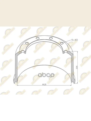 Барабан Тормозной Bpw 420X180  226 (225) 75-95Г. SONDER арт. 160050120