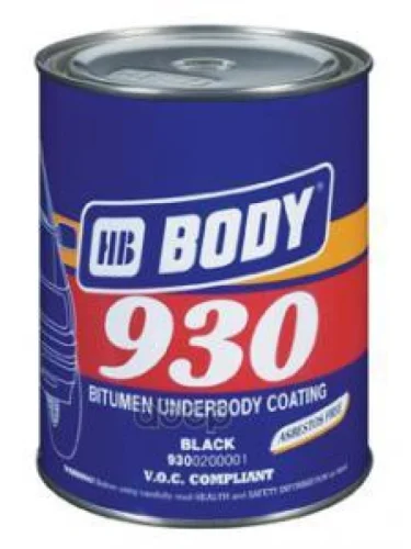 Мастика-Антигравий Body 930 Черный (1Кг) ЖБ (9300200001) HB BODY арт. 9300200001