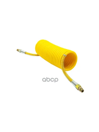 Шланг Пневматический Прицепа Спиральный, Винтовой Евро Желтый (L- 7.5 Метра, Однослойный) (16*1,5) ( SORL арт. 37300150010