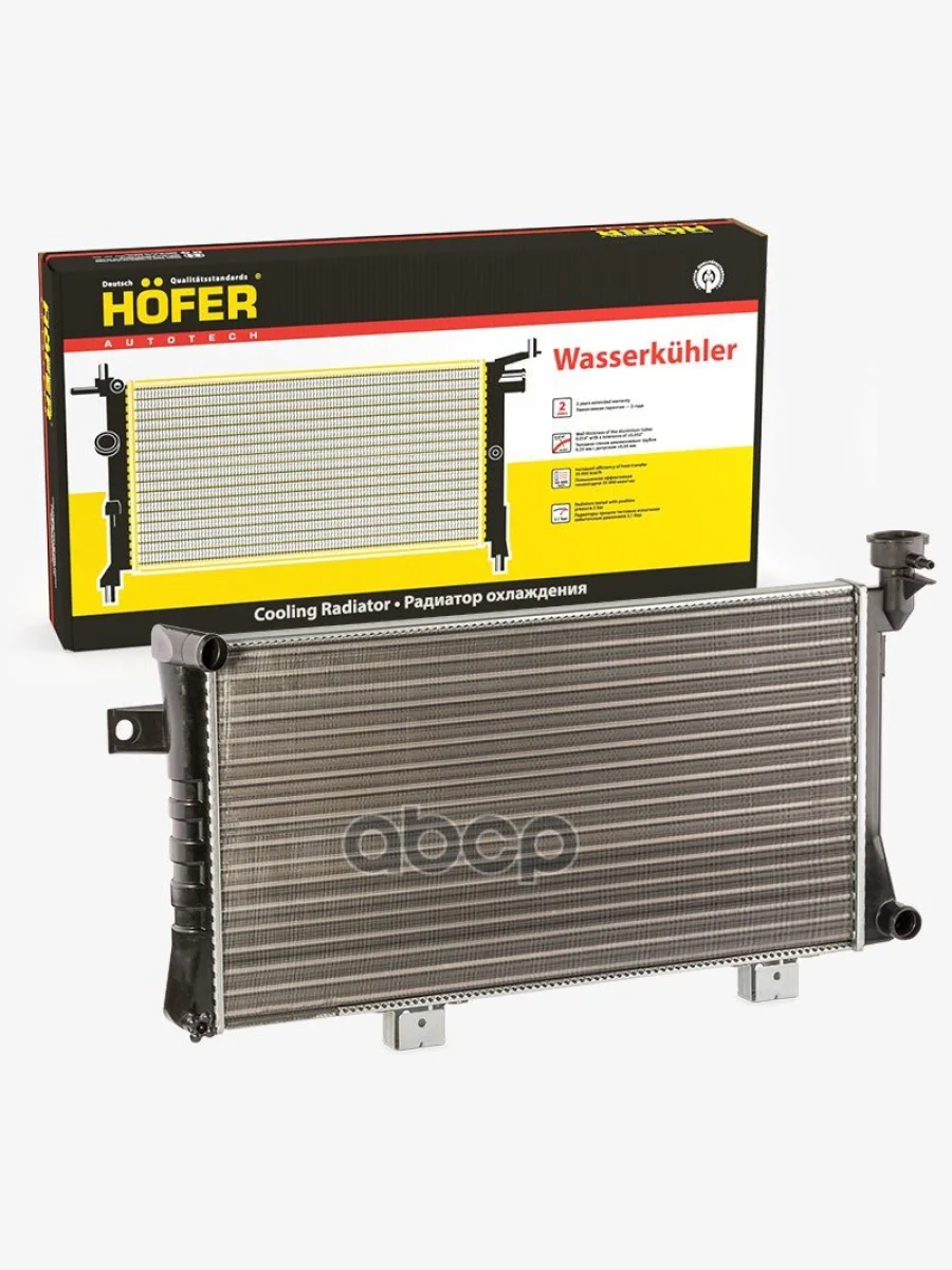 Радиатор Охлаждения Ваз 21213 Алюм. 2-Ряд. (Инж.) Hofer Hf 708 413 HOFER арт. HF 708 413  в Керчи Республика Крым