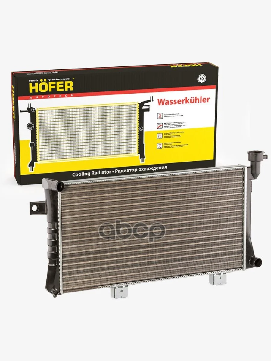 Радиатор Охлаждения Ваз 21214 Алюм. 2-Ряд. (Инж.) Hofer Hf 708 414 HOFER арт. HF 708 414  в Керчи Республика Крым
