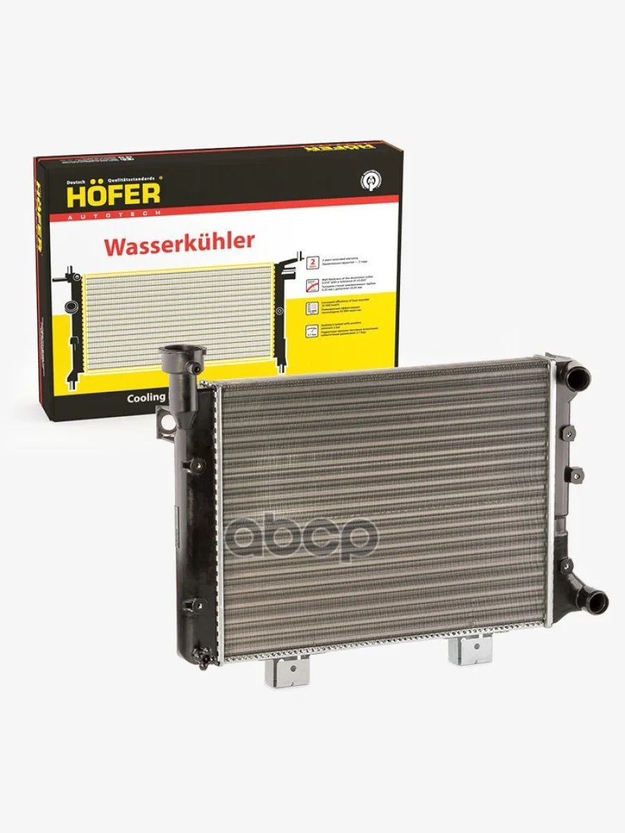 Радиатор Охлаждения Ваз 21043-73 Алюм. 2-Ряд. (Инж.) Hofer Hf 708 418 HOFER арт. HF 708 418  в Керчи Республика Крым