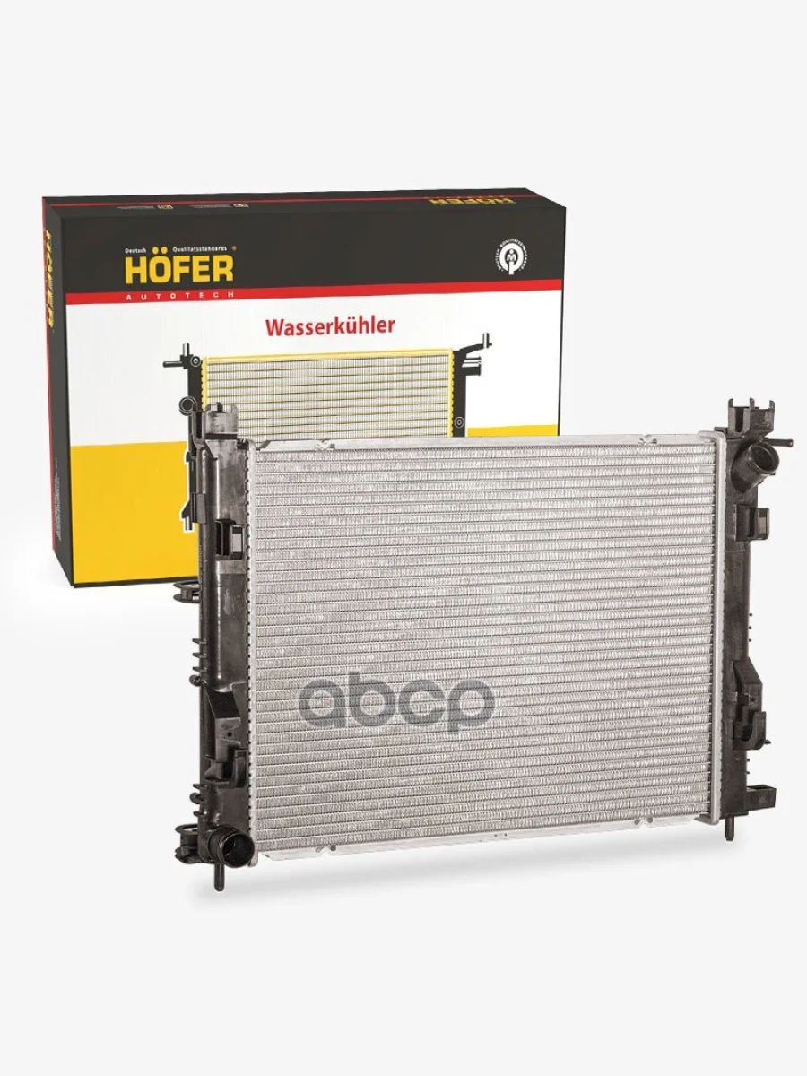 Радиатор Охлаждения Ваз Лада Vesta (15-), Renault Logan (14-) Алюм. 2-Ряд. Паяный Mкпп Под Кондиц. H HOFER арт. HF 708 470  в Керчи Республика Крым