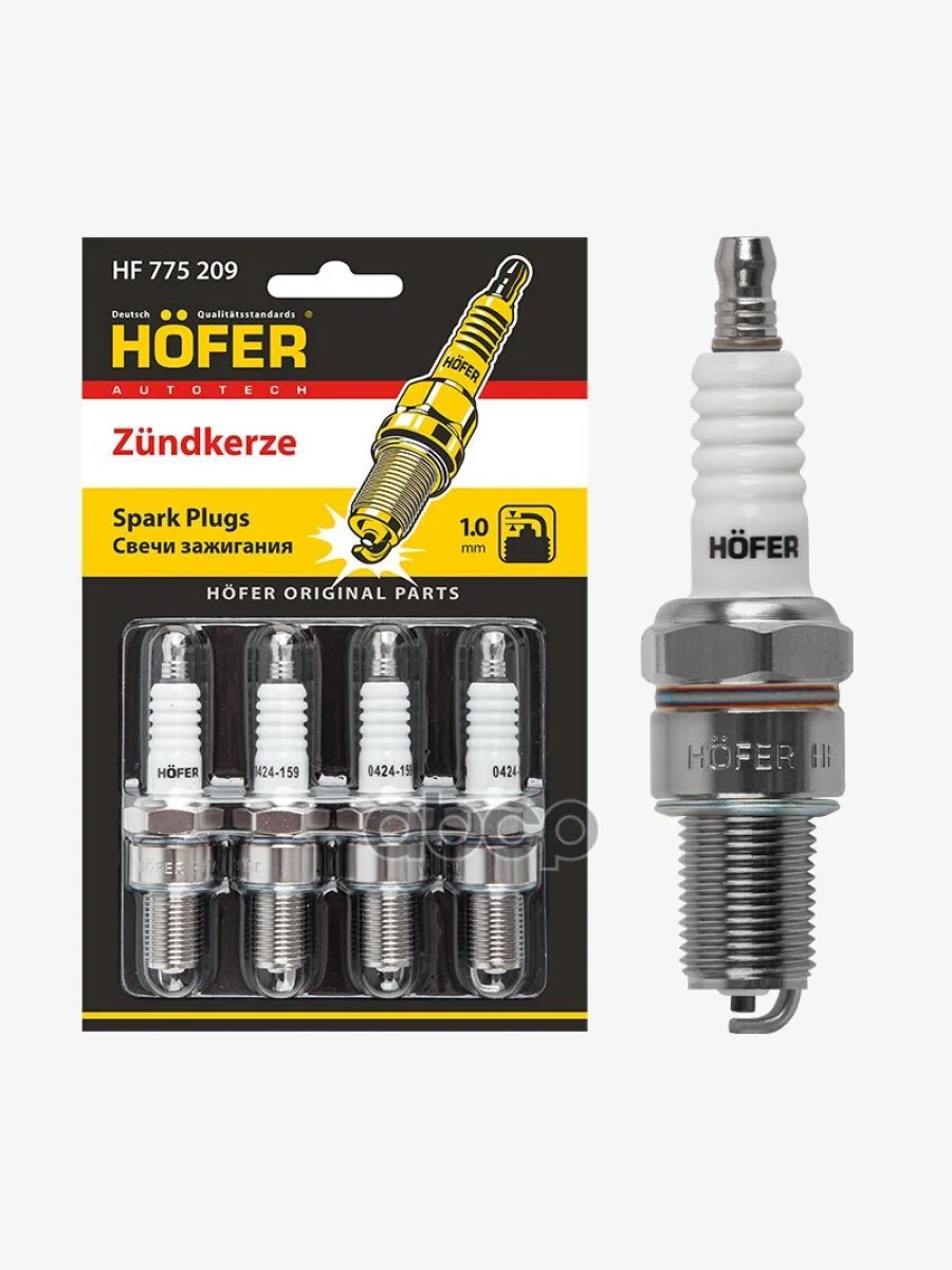 Свеча Hofer Hf 775 209 Ваз 2108-2115,2110,Калина 8-Кл.,Инж. (1Мм, R, Cu) (Блистер, К-Кт,4 Шт.) (Hf HOFER арт. HF 775 209  в Керчи Республика Крым