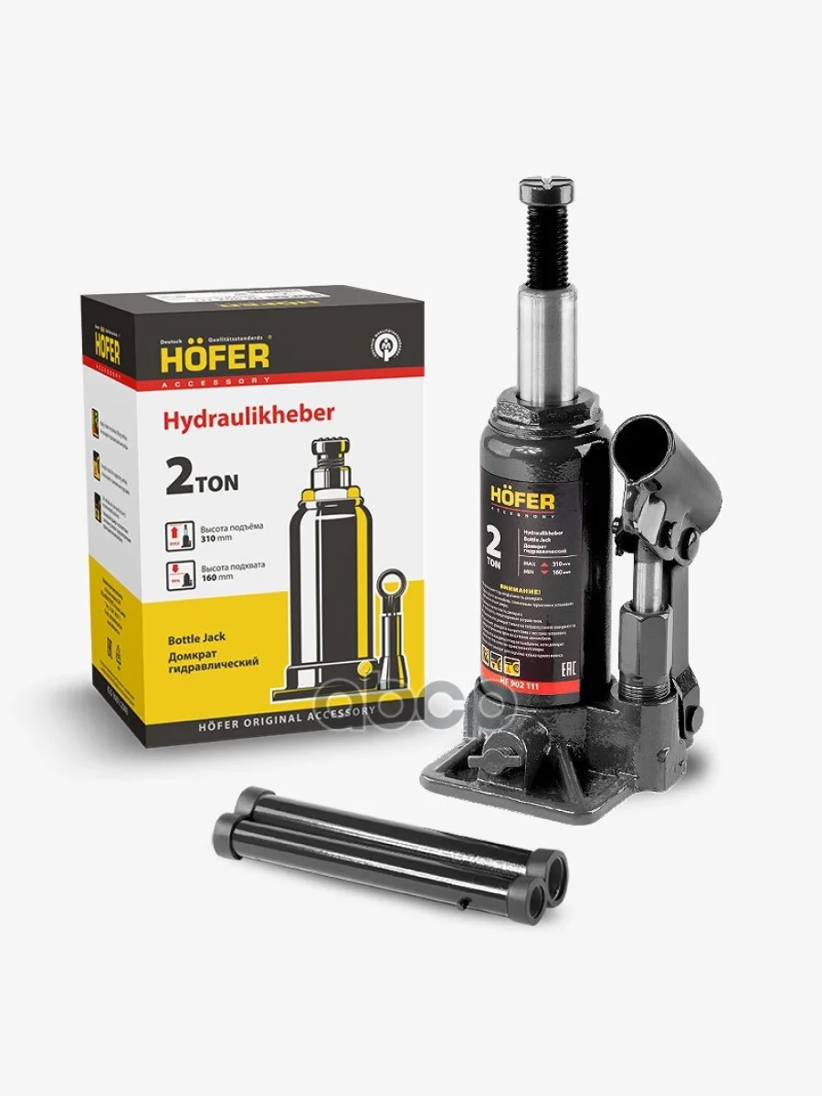 Домкрат Гидравлический 2Т (160-310 Мм) Hofer (Hf 902 111) HOFER арт. HF 902 111  в Перми Пермском крае