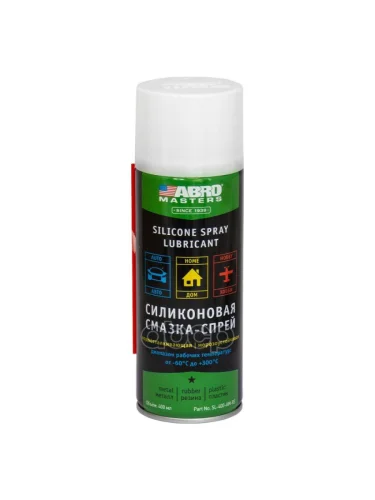 Смазка Силиконовая Abro Masters (400 Мл) Аэрозоль (Sl-400-Am-Re) ABRO арт. SL-400-AM-RE