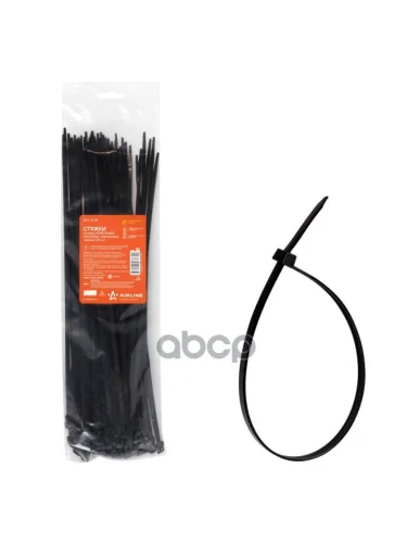Стяжки (Хомуты) Кабельные 4.8X350мм, Пластиковые, Черные, 100 Шт. AIRLINE арт. ACT-N-28