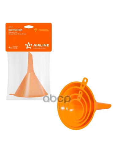 Воронка Автомобильная Airline Комп. 4Шт .(50,75,95,115 Мм) AIRLINE арт. APF-01